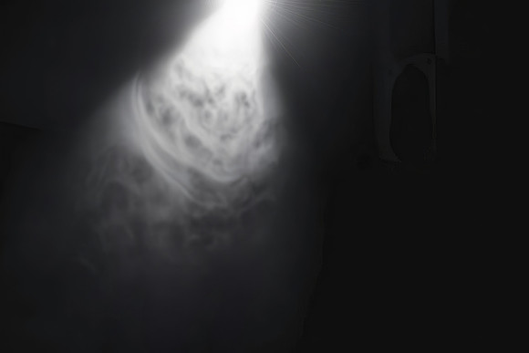 professional microphone bathed in spotlight on black symbolizing